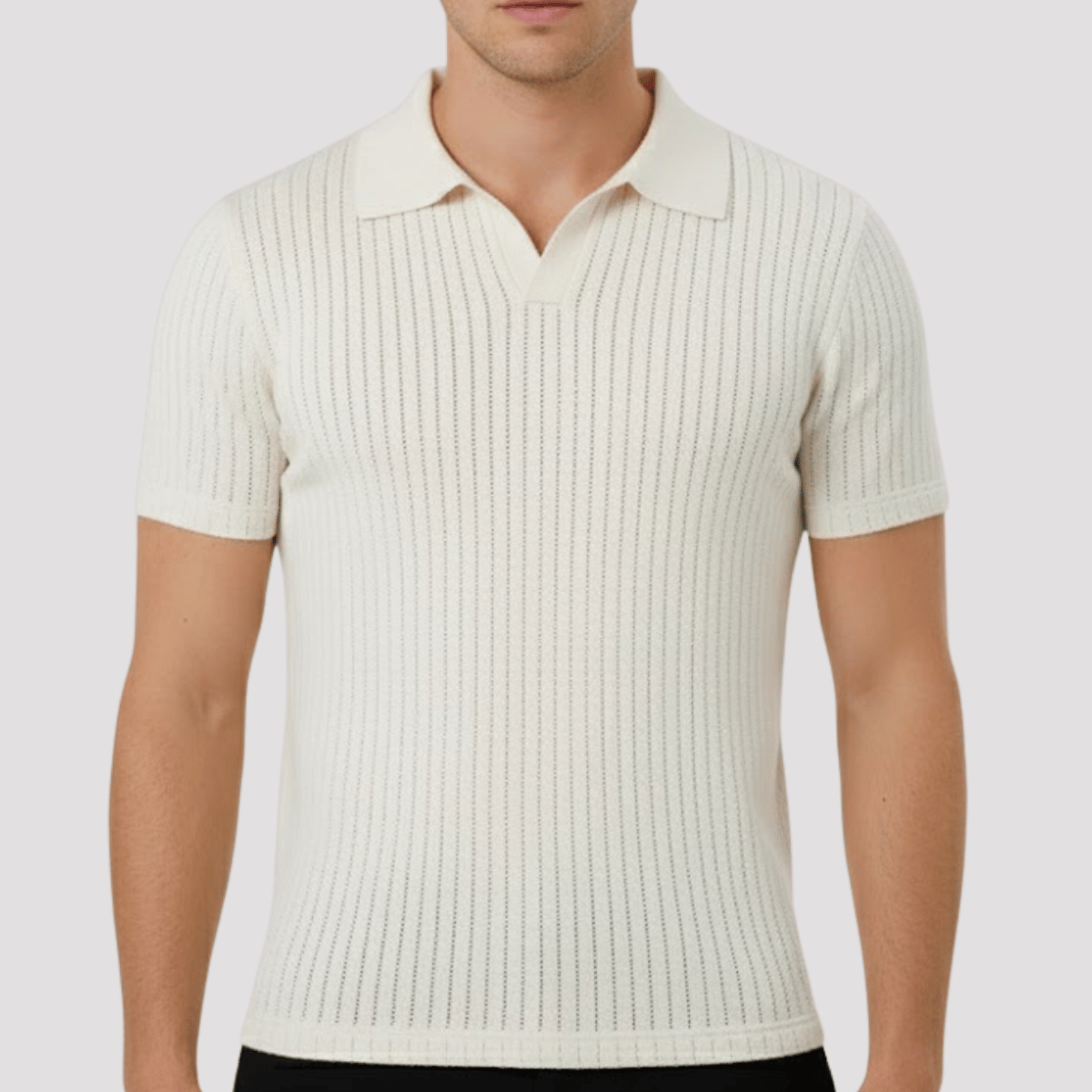 Camisa Polo Masculina Texturizada