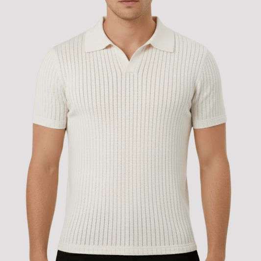 Camisa Polo Masculina Texturizada