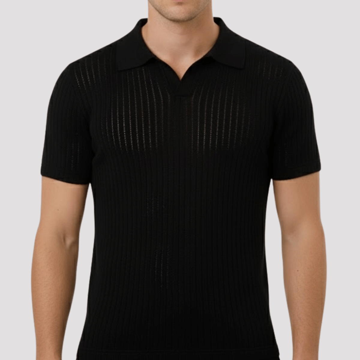 Camisa Polo Masculina Texturizada