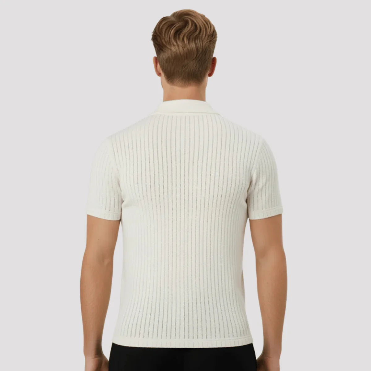 Camisa Polo Masculina Texturizada