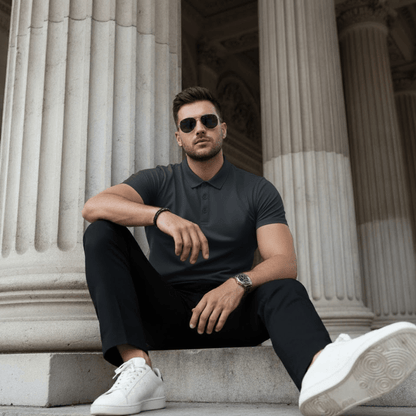 Camisa Polo Masculina em Seda - Segunda Peça com -31%