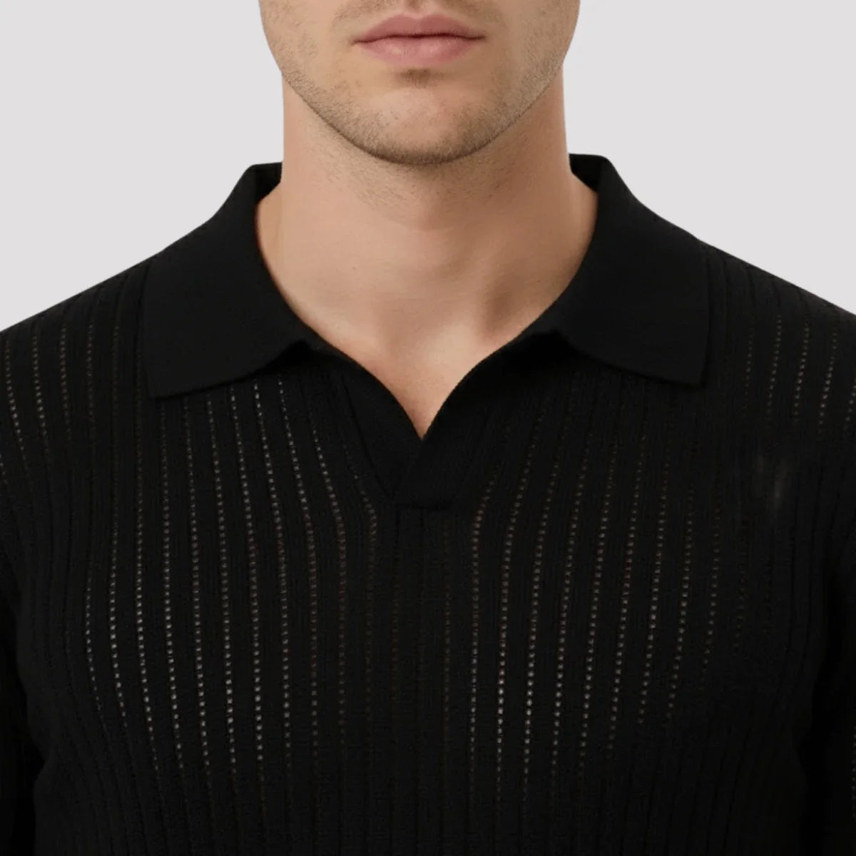 Camisa Polo Masculina Texturizada