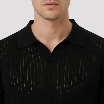 Camisa Polo Masculina Texturizada