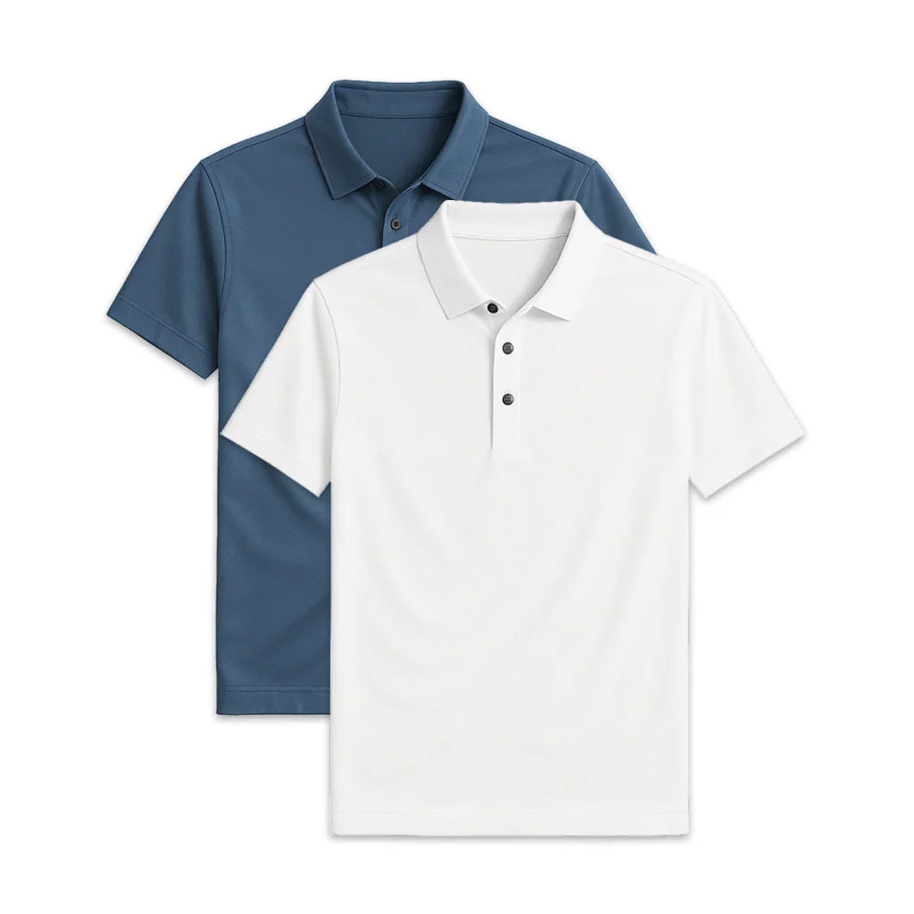 Conjunto 2 Camisas Polos em Seda Gelo Ditorino - DITORINO