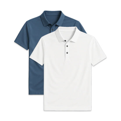 Conjunto 2 Camisas Polos em Seda Gelo Ditorino - DITORINO