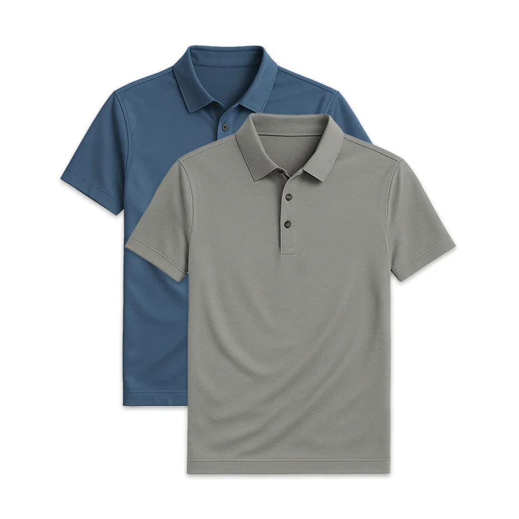 Conjunto 2 Camisas Polos em Seda Gelo Ditorino - DITORINO