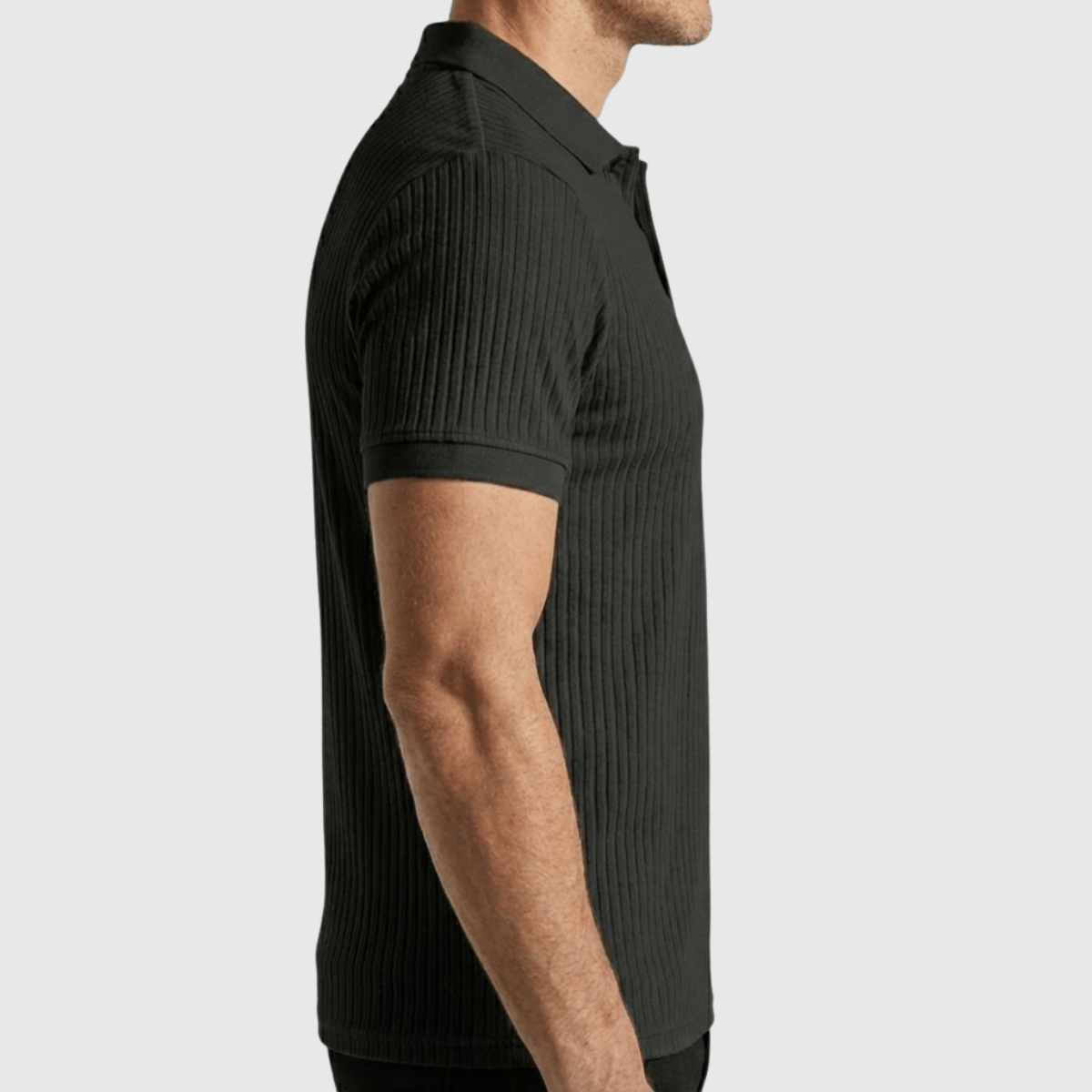 Camisa polo Masculina Canelada Texturizada