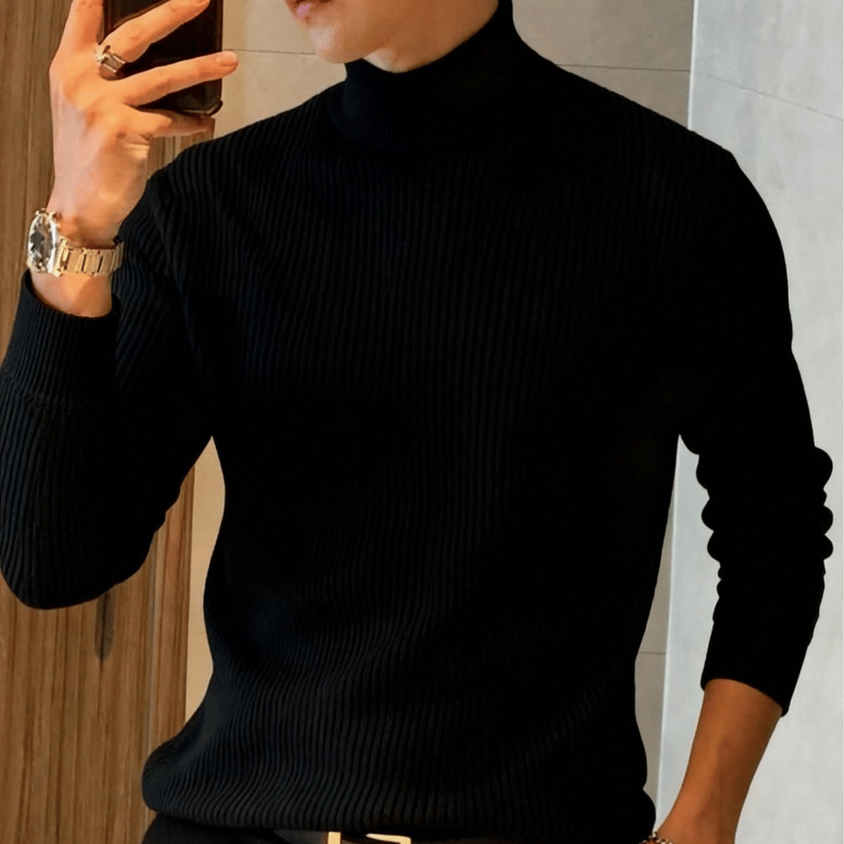 Suéter Masculino gola alta Térmico