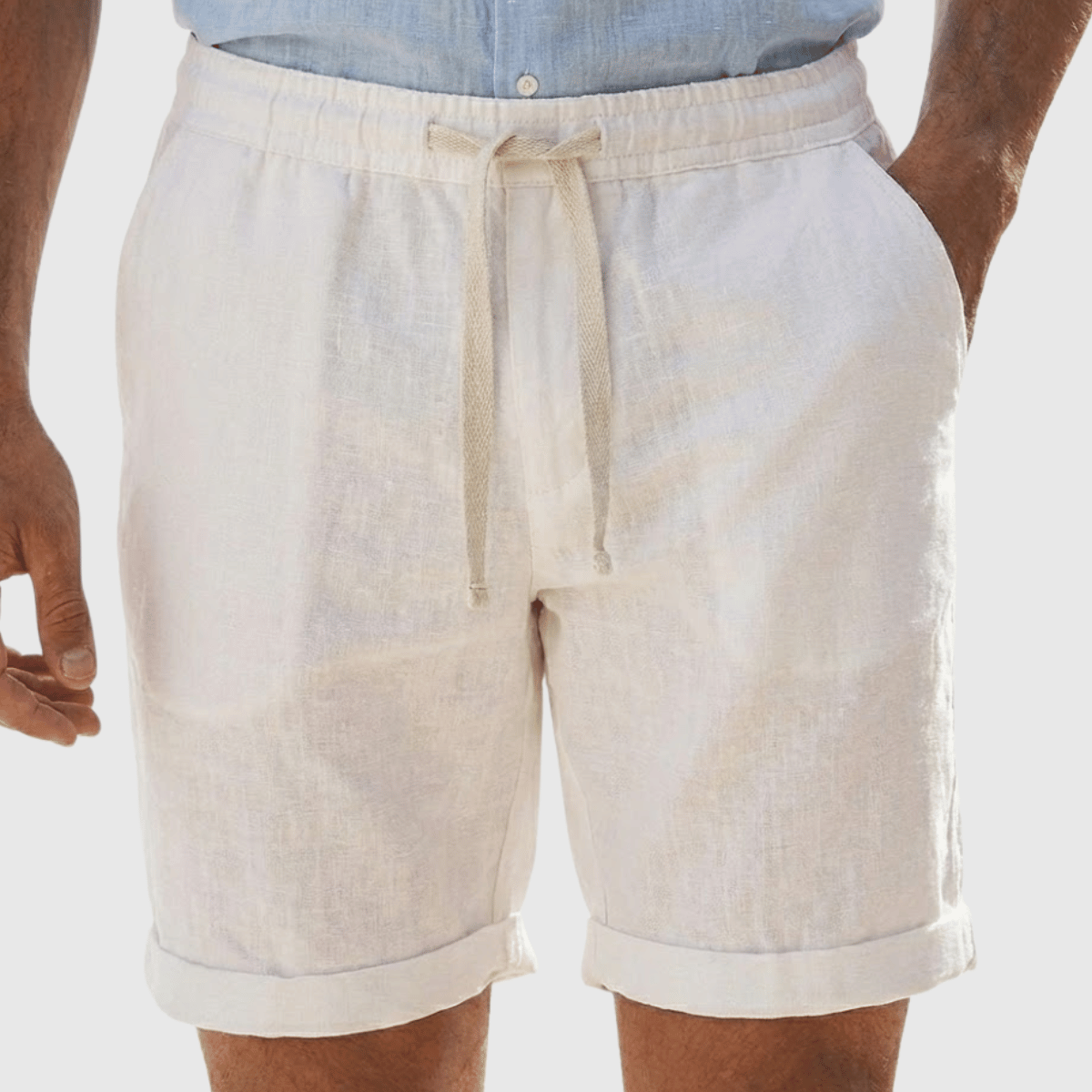 Bermuda Masculina Linho Reta