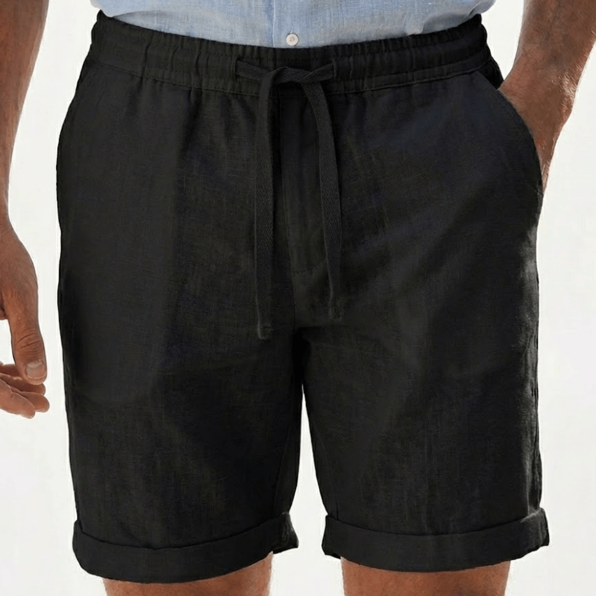 Bermuda Masculina Linho Reta