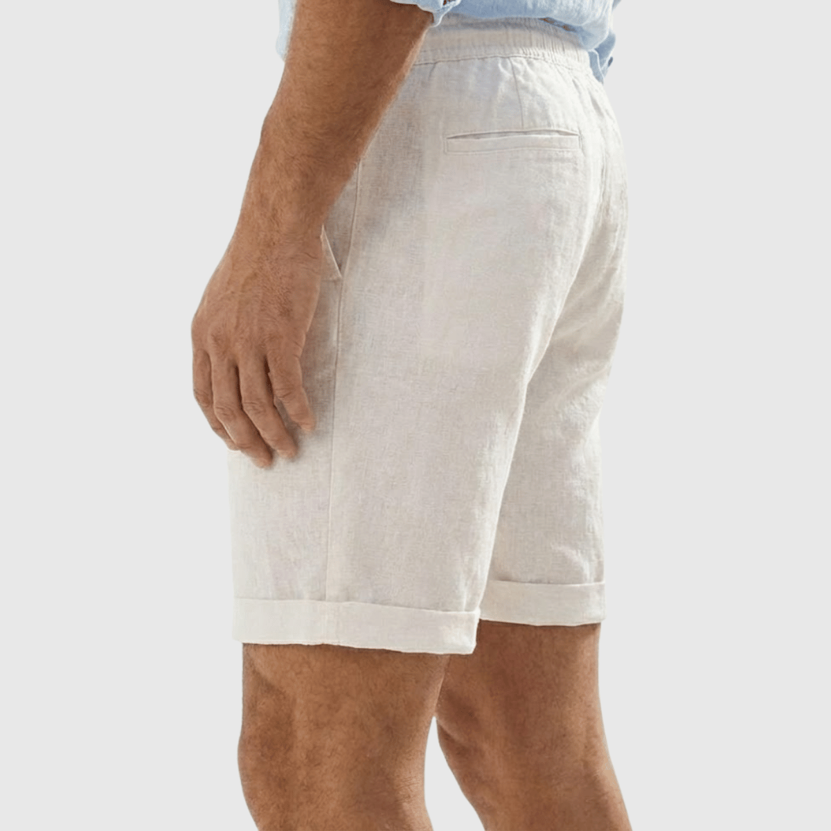 Bermuda Masculina Linho Reta