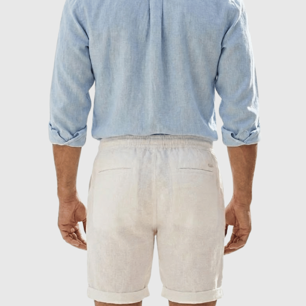 Bermuda Masculina Linho Reta