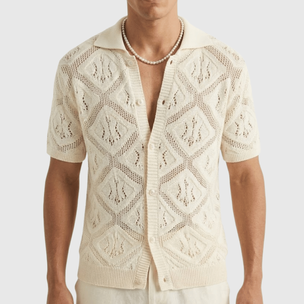 Camisa Masculina de tricot Vintage