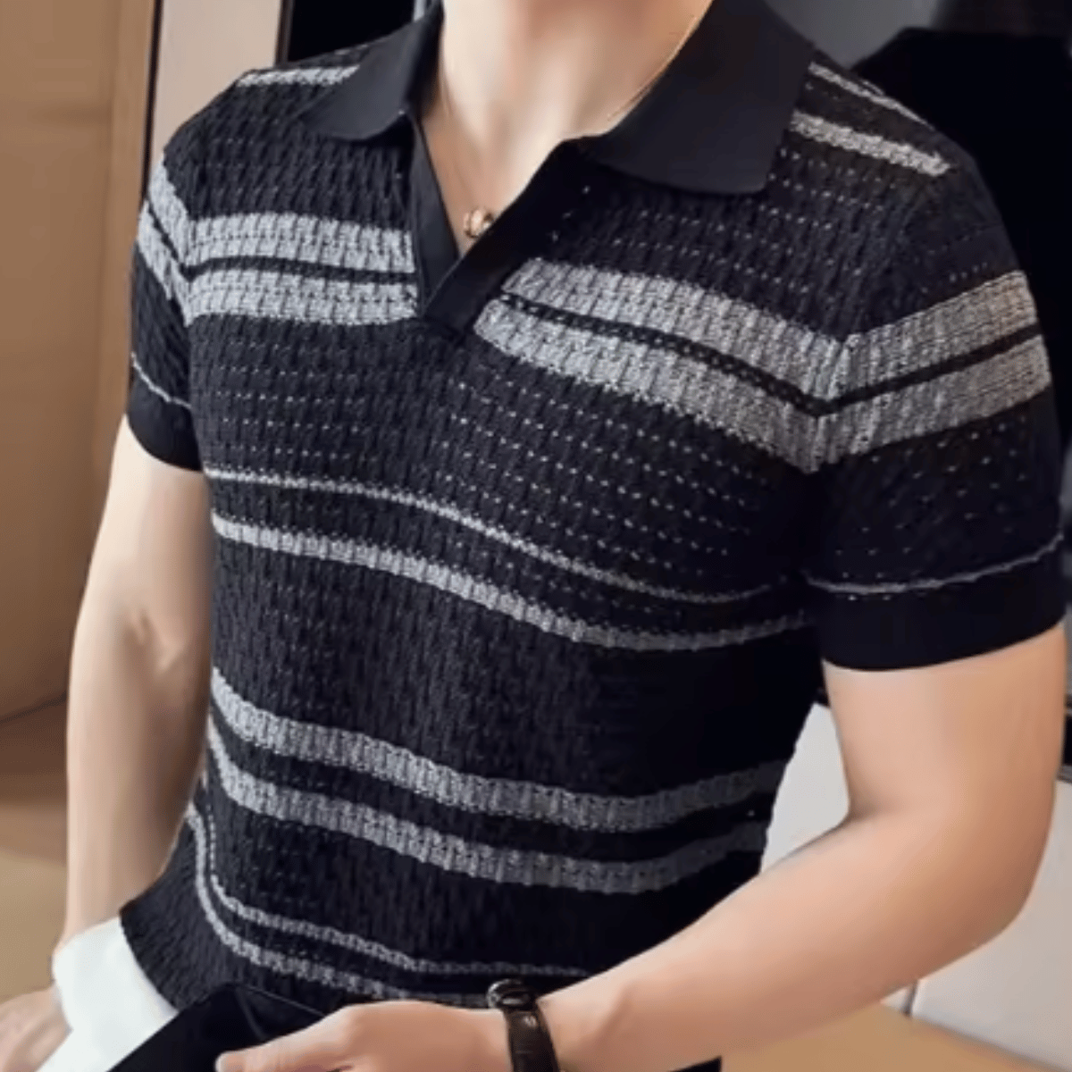 Camisa Polo Tricot Listrada