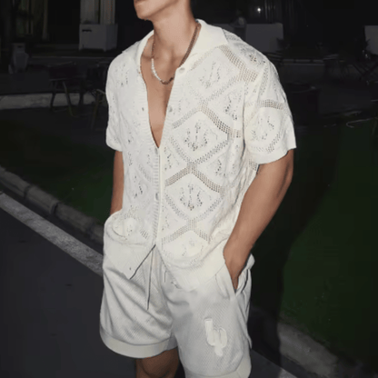 Camisa Masculina de tricot Vintage