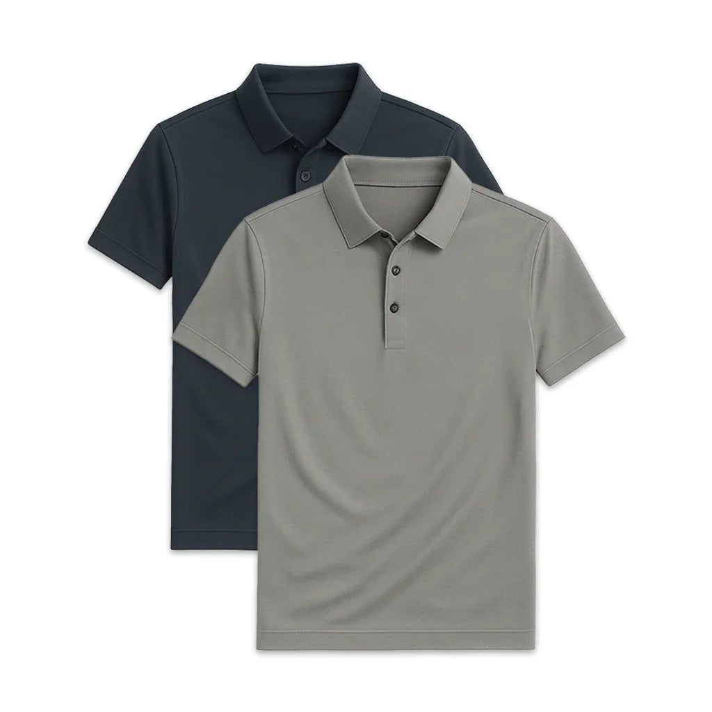 Conjunto 2 Camisas Polos em Seda Gelo Ditorino - DITORINO